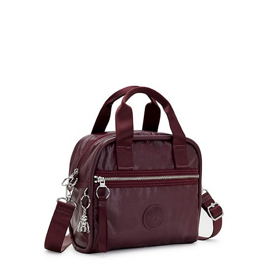 Kipling Hadya Metallic Schoudertassen Bordeaux | België 1800KO